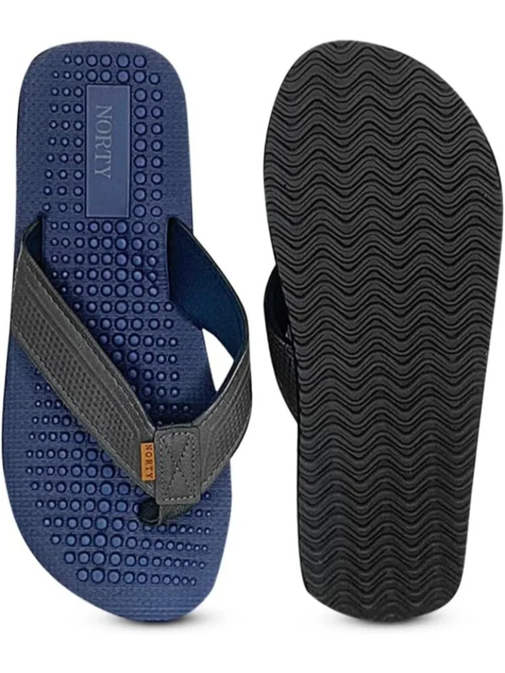 Norty Thong Men's Grey Balue Footwear For Summer Comfortable Sandals Casual
